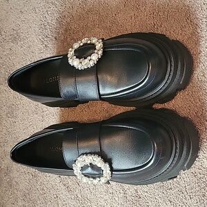 Black platform shoes